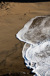 sand, strand, ocean, hav, rejse, eventyr, jord, vand, skønhed i naturen, natur, dag, sport, vandsport, surfing, høj vinkel visning, vinter, bevægelse, scenics - natur, sne, kold temperatur, udendørs, magt i naturen, flydende vand, 1080P, CC0, offentligt domæne, royaltyfrie