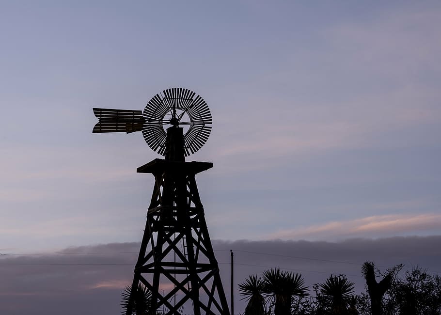 silueta del molí de vent, molí de vent, Occidental, texas, cel, camp, aigua, fulles, fletxa, torre, pintoresca, penell, rural, paisatge, resistent, silueta, energia renovable, energia alternativa, conservació del medi ambient, generació de combustible i energia, energia eòlica, turbina, aerogenerador, medi ambient, núvol - cel, posta de sol, naturalesa, vista d’angle baix, molí de vent tradicional, bomba d'aigua, tecnologia, cap gent, escena rural, escenics - natura, 5K