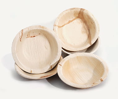 Round, Palm Leaf, Material, Dishware, wooden, deep, brown, no People, food, white Background, studio Shot, single Object, white, food and drink, healthy eating, indoors, still life, cut out, close-up, group of objects, circle, shape, geometric shape, freshness, wellbeing, high angle view, white color, simplicity, shell, 2K, CC0, public domain, royalty free