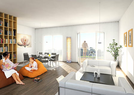 article de lecture de femme, à côté de, fille, intérieur, villa, le rendu, visualisation, architecture, visualisation 3d, visualisation architecturale, paysage, bâtiment, cgi, à l'intérieur, chambre domestique, canapé, modes de vie, moderne, appartement, salon, confortable, sol, conception, meubles, séance, adulte, femmes, relaxation, toute la longueur, Hommes, la vie domestique, jeune adulte, table, deux personnes, jeune femme, intérieur de la maison, couple - relation, utilisant un ordinateur portable, 4K, CC0, domaine public, libre de droits
