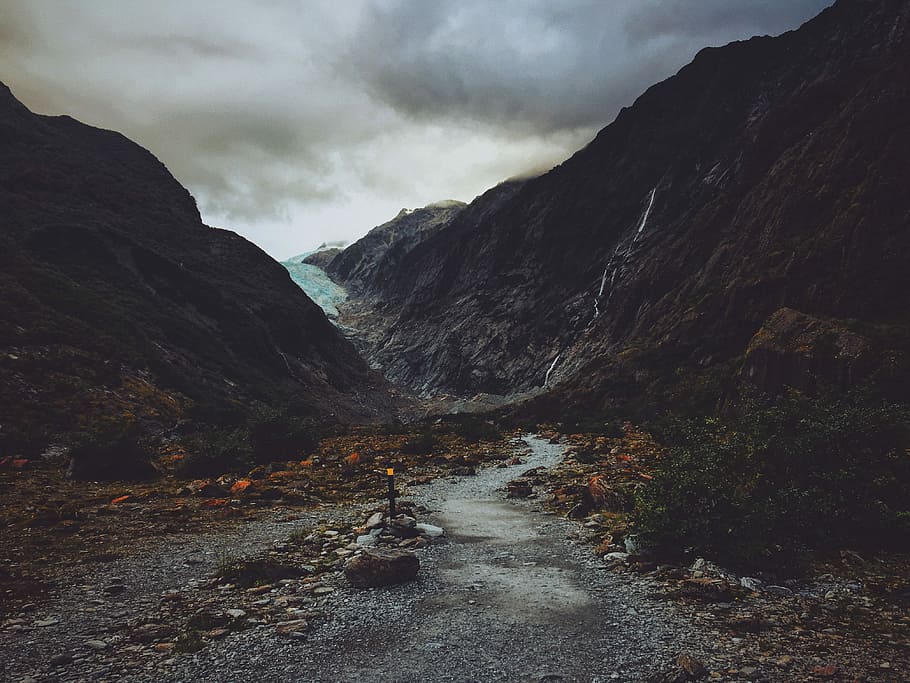 pathway, steinformasjoner, skittvei, bakker, Sky, himmel, foss, Dal, sti, fjell, naturskjønnhet - natur, skjønnhet i naturen, sky - himmel, natur, ro, ikke-urbane scene, rolig scene, fjellkjede, ingen folk, miljø, dag, retning, veien forover, landskap, vei, fjern, stein, utendørs, rennende vann, dannelse, 4K