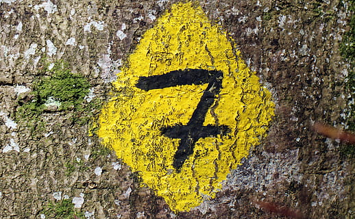 nummer 7 post, sti, vejskilt, nummer, syv, mærke, ciffer, gul, skilt, ingen mennesker, meddelelse, dag, tekstureret, tæt på, plante, udendørs, træ, symbol, væg, murbygningsfunktion, natur, tekst, ru, kreativitet, repræsentation, advarselsskilt, fuld ramme, 5K, CC0, offentligt domæne, royaltyfrie