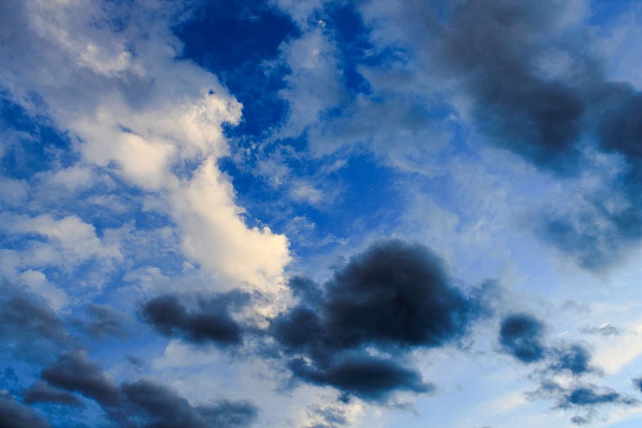 nuvole scure, nuvole, cielo, prima che piova, tempesta, natura, blu, nuvola - cielo, sfondi, Cloudscape, scenics - natura, bellezza nella natura, Inquadratura dal basso, atmosfera, nessuno, la tranquillità, ambiente, cielo drammatico, vento, nuvoloso, cielo lunatico, Colore bianco, all'aperto, meteorologia, clima, luminosa, pulito, 4K