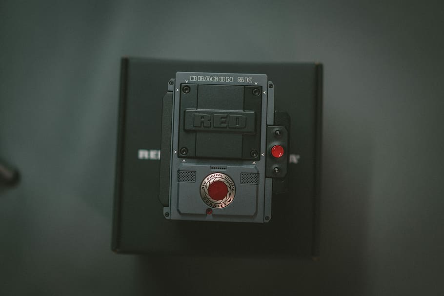 black, gray, remote, box, turned-off, grey, red, machine, camera, video, tech, equipment, technology, indoors, close-up, no people, camera - photographic equipment, control, photography themes, communication, retro styled, wall - building feature, single object, directly above, push button, shape, safety, photographic equipment, green color, number, electrical equipment, digital camera, 8K