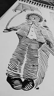 tegning, tegning lektioner, pindsvin, lære, skole, maling, sort og hvid, tegne, Kunst og håndværk, kreativitet, mønster, repræsentation, ingen mennesker, tæt på, indendørs, menneskelig repræsentation, stilleben, design, håndværk, kvindelig lighed, mandlig lighed, hængende, dekoration, form, papir, murbygningsfunktion, blomstermønster, 4K, CC0, offentligt domæne, royaltyfrie