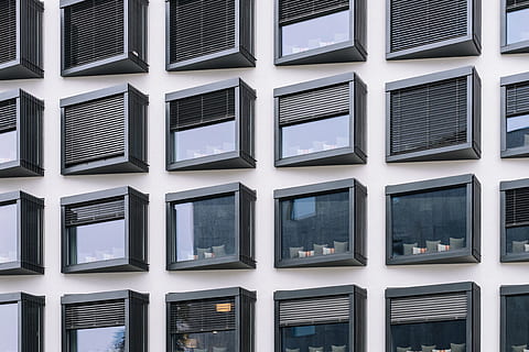 architectural, photography, building, facade, windows, big, office, business, workplace, apartments, modern, architecture, exterior, wall, house, city, urban, front, residential, construction, window, built structure, full frame, building exterior, backgrounds, glass - material, day, no people, side by side, pattern, outdoors, repetition, in a row, geometric shape, reflection, residential district, design, sunlight, apartment, 4K, CC0, public domain, royalty free