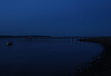 web, lago, notte, avvio, silenzioso, natura, mare, spiaggia, acqua, cielo, scenics - natura, la tranquillità, cielo sereno, scena tranquilla, nessuno, bellezza nella natura, blu, copia spazio, struttura costruita, architettura, molo, riflessione, crepuscolo, 2K, CC0, dominio pubblico, privo di copyright