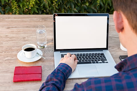 person using laptop, laptop, notebook, work, keyboard, independent, computer, pc, macbook, calculator, tablet, graphic tablet, keys, screen, mockup, home office, at home, office work, office, workplace, web design, apple, monitor, lancer, outdoor work, business, success, internet, mac, cutter, film, cut, edit, wireless technology, technology, using laptop, table, communication, connection, cup, drink, men, refreshment, mug, adult, human hand, coffee cup, food and drink, coffee, coffee - drink, portability, hand, glass, 4K, CC0, public domain, royalty free