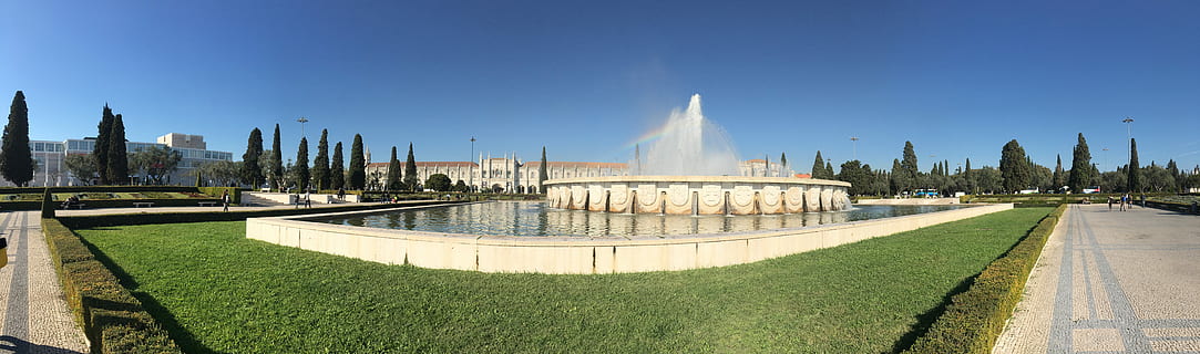 Lizbon, belem, kaynak, Jeronimos, manastır, Portekiz, çimen, yapılı yapı, mimari, insansız, gün, Su, panoramik, gökyüzü, seyahat yerleri, dış yapı, doğa, Kent, Çeşme, açık hava, bitki, Tarihçe, bina, geçmiş, seyahat, ağaç, açık havada, Cityscape, süs bahçesi, hükümet, ofis binası dış, 8K, CC0, kamu malı, telif ücretsiz