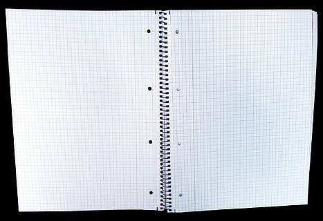 cahier graphique blanc, Remarques, écrire, bloc-notes, bloc universitaire, à carreaux, papier, tableau d'affichage, espace de copie, blanc, personne, fermer, prise de vue en studio, couleur blanche, coupé, cahier à spirale, spirale, arrière-plans, bloc note, à l'intérieur, équipement, fond blanc, affaires, objet fabriqué par l'homme, fait par l'homme, modèle, objet unique, nettoyer, 1080P, CC0, domaine public, libre de droits