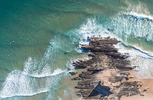 pasăre, ochi vedere, mare, pasăre-ochi, Vezi poza, valurile marii, crashing, mal, trântor, plajă, stâncă, surf, val, apă, mişcare, surfing, sportiv, frumusețe în natură, sport acvatic, putere, putere în natură, vedere în unghi mare, natură, teren, bălăceală, zi, scenice - natura, în aer liber, spargere, 2K, CC0, domeniu public, fără drepturi de autor