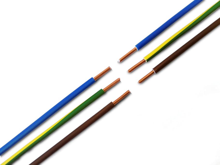 seks assorterte fargekabler, kabel, nåværende, Spenning, energi, linje, elektrik, elektriker, elektrisitet, høyspentlinje, strømforsyning, teknologi, håndverket, håndverkere, yrke, hvit bakgrunn, Datakabel, multi farget, fiberoptisk, studio skudd, stilleben, innendørs, nærbilde, ingen folk, kopiere plass, skjære ut, skrive instrument, høy vinkel visning, blyant, kunst og Håndverk, ordning, variasjon, valg, forbindelse, kreativitet, elektrisk komponent, 4K