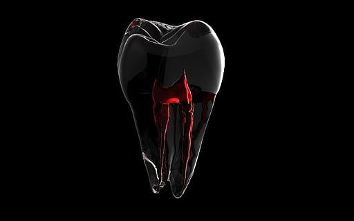 dente, Modello 3d, radice, sfondo nero, girato in studio, nessuno, ardente, in casa, copia spazio, rosso, singolo oggetto, colore nero, fuoco, fiamma, movimento, cartello, avvicinamento, assistenza sanitaria e medicina, ritagliare, crimine, mezz'aria, segnale di pericolo, natura morta, aggressione, 1080P, CC0, dominio pubblico, privo di copyright