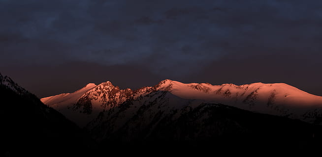 Landschaftsfoto, Bergalpen, braun, Berge, golden, Stunde, Berg, beschichtet, Eis, Wolken, Nachtzeit, Natur, Landschaft, Gipfel, szenen, Gebirge, Himmel, Sonnenuntergang, draußen, Schönheit in der Natur, Schnee, Himalaya, wolke - himmel, Nacht-, Szenen - Natur, Winter, schneebedeckter Berg, Umgebung, kalte Temperatur, Ruhe, keine Leute, ruhige Szene, majestätisch, Nicht-städtische Szene, dunkel, 5K, CC0, gemeinfrei, lizenzfrei