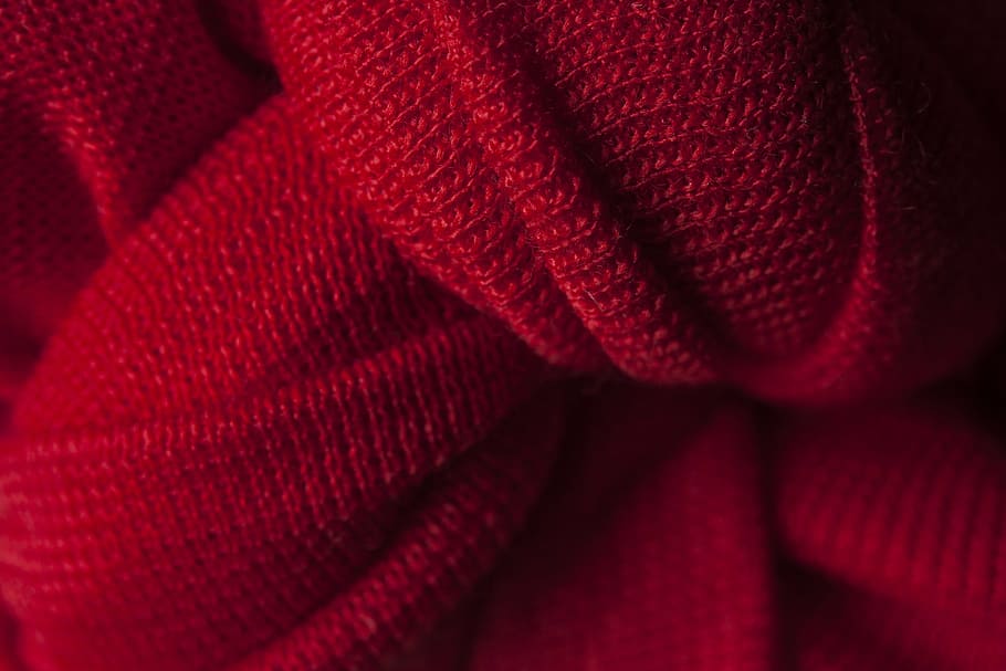 tèxtil vermell, teixit, node, vermell, amor, producte, fotografia, bonic, detall, color, macro, tèxtil, fons, primer pla, marc complet, llana, patró, cap gent, a l'interior, textura, suèter, roba, material, natura morta, roba calenta, hivern, tir de l'estudi, gran grup d'objectes, primer pla extrem, de punt, 4K