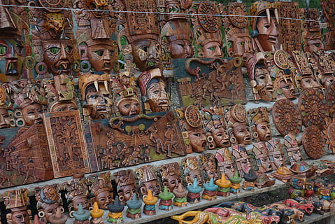 crafts, chichen, itza, religion, human representation, belief, male likeness, spirituality, art and craft, architecture, representation, history, craft, place of worship, the past, no people, creativity, built structure, travel destinations, female likeness, 2K, CC0, public domain, royalty free