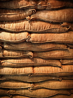 almofadas marrons, sacos, pilhas, estoque, textura, armazém, origens, quadro completo, padronizar, texturizado, Castanho, ninguém, fechar-se, madeira - material, comida e bebida, dentro de casa, Comida, diretamente acima, seco, rude, ainda vida, frescura, em uma sequência, grande grupo de objetos, velho, 4K, CC0, domínio público, royalty free
