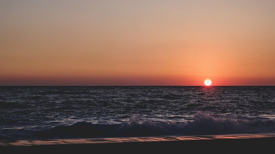 manzara fotoğrafçılığı, vücut, Su, gün batımı, okyanus dalgaları, su kütlesi, gündoğumu, deniz, Güneş, plaj, WAFE, doğa, akşam karanlığı, gökyüzü, yaz, turuncu renk, Güneş ışığı, su üzerinde ufuk, scenics, açık havada, doğada güzellik, bulut - gökyüzü, ufuk, sakin sahne, dalga, kıyı şeridi, manzaralar - doğa, arazi, hareket, huzur, pastoral, insansız, 4K
