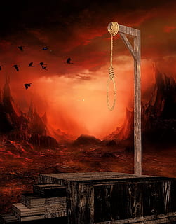 brown, hanging, rope illustration, gallows, knitting, hang, background image, penalty, fantasy, capital punishment, depend, background, cloud - sky, sky, architecture, sunset, no people, scenics - nature, mountain, built structure, nature, beauty in nature, orange color, flying, building exterior, digital composite, dramatic sky, travel destinations, outdoors, red, 1080P, CC0, public domain, royalty free