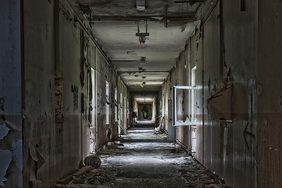 buit, va naufragar, abandonat, passadís de la construcció, sortir, dins, arquitectura, porta, pis, vell, casa, casa antiga, edifici antic, edifici, caduc, estrany, finestra, trencar, resistent, decaïment, descuidat, deteriorat, aixafar, la fugacitat, trencat, transitori, ruïna, perdut, passat, oblida't, llocs perduts, pforphoto, malalt, llocs oblidats, destrucció, finitud, brutícia, brut, passadís, direcció, el camí a seguir, arcade, a l'interior, estructura construïda, cap gent, perspectiva decreixent, funció de construcció de parets, absència, dia, declivi, sostre, deteriorament, equips d’il·luminació, 4K