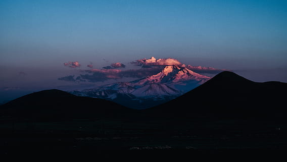 aerian, fotografie, munţi, timpul zilei, silueta fotografie de munte, noaptea, Erciyes, Munte, zăpadă închisă, nor, creastă, siluetă, natură, peisaj, scenics, varf de munte, de munte, apus de soare, vulcan, noapte, în aer liber, cer, nici o persoana, scenice - natura, frumusețe în natură, mediu inconjurator, o scenă liniștită, scenă non-urbană, un munte acoperit de zăpadă, liniște, teren, erupe, nor - cer, iarnă, zăpadă, putere în natură, craterul vulcanic, 4K, CC0, domeniu public, fără drepturi de autor