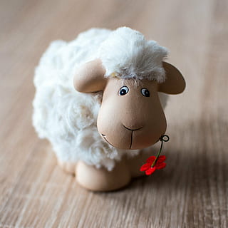 ovce, velikonoční, schäfchen, vlna, jehňata, Pesach, keramické figurky, sladký, mladé ovce, vycpaná hračka, hračka, zastoupení, Medvídek, dřevo - materiál, dětství, detail, stálý život, uvnitř, roztomilý, lidské zastoupení, umění a řemesla, panenka, tvořivost, hnědý, měkkost, stůl, 2K, CC0, veřejná doména, bez autorských práv