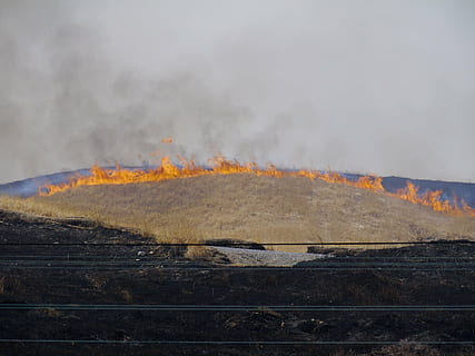 aprire la masterizzazione, fiamma, fuoco, fumo - struttura fisica, fuoco - fenomeno naturale, calore - temperatura, ardente, nessuno, natura, giorno, geologia, all'aperto, cartello, ambiente, cielo, terra, segnale di pericolo, vulcano, paesaggio, incidenti e disastri, nuvola - cielo, inquinamento dell'aria, cratere vulcanico, potere in natura, inquinamento, 1080P, CC0, dominio pubblico, privo di copyright