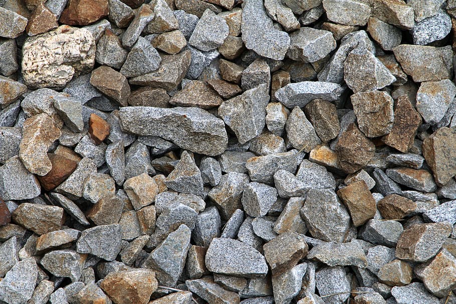 pietre, sfondo, struttura, roccia, modello, ferrovia, letto cingolato, sfondi, strutturato, industria, fotogramma intero, nessuno, struttura costruita, solido, pietra - oggetto, grande gruppo di oggetti, abbondanza, grigio, giorno, ruvido, natura, roccia - oggetto, vista dall'alto, all'aperto, pila, forma, avvicinamento, pietra, ciottolo, 5K