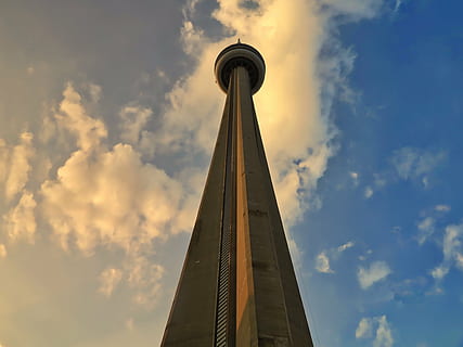 cntower, bokštas, dangus, architektūra, debesys, pastatas, žinoma vieta, debesis - dangus, žemas kampo vaizdas, pastatyta struktūra, pastato išorė, aukštas - aukštas, nėra žmonių, pobūdį, miestas, dangoraižis, dieną, biurų pastato išorė, lauke, kelionės tikslai, turizmą, kelionė, spire, 4K, CC0, Viešasis domenas, nemokamai