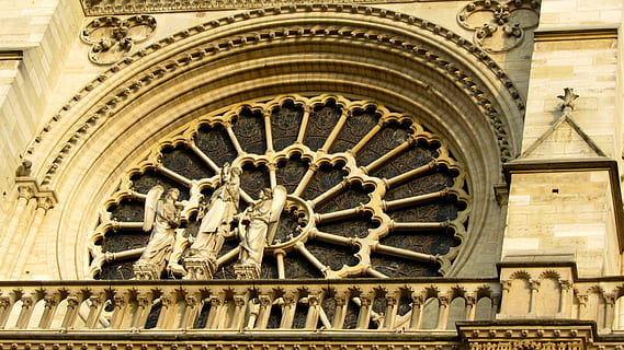 růžice, fasáda, notre dames, Paříž, notre dame de chartres, notre dame, architektura, stavba, nízký úhel pohledu, exteriér budovy, náboženství, řemeslo, umění a řemesla, místo uctívání, minulost, budova, víra, nikdo, Dějiny, lidské zastoupení, sochařství, duchovno, zastoupení, tvořivost, vyšperkovaný, oblouk, řezba, gotický styl, 2K, CC0, veřejná doména, bez autorských práv
