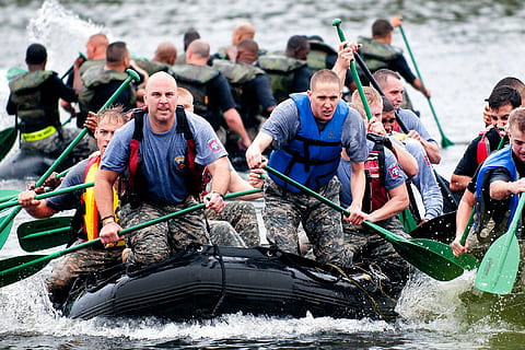 group, men, black, inflatable watercraft, boat, teamwork, training, exercise, military, paddle, competition, endurance, fitness, together, unit, work, mission, sport, nautical Vessel, water, people, outdoors, oar, water Sport, river, group of people, adult, nature, transportation, aquatic sport, motion, sea, women, recreational pursuit, emotion, life jacket, sport rowing, physical activity, 1080P, CC0, public domain, royalty free