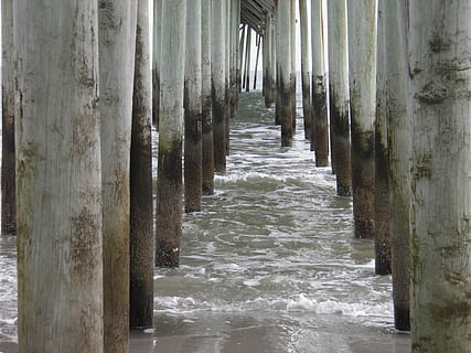 oceano, doca, pilares, arquitetura, agua, coluna arquitetônica, ninguém, estrutura construída, em uma sequência, dia, Perspectiva Diminutiva, pier, natureza, ao ar livre, mar, direção, movimento, o caminho a seguir, madeira - material, esporte aquático, água corrente, colunata, por baixo, 4K, CC0, domínio público, royalty free