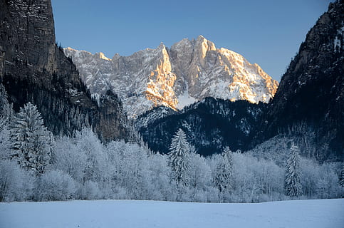 sníh, pokryté, stromy, hora, vysokohorský, Rakousko, panoráma, zimní, hory, styria, Studený, Příroda, krajina, les, venku, Evropské Alpy, scén, strom, teplota za studena, led, modrý, studená teplota, krása v přírodě, scenics - příroda, rostlina, pohoří, klidné scény, nebe, mimoměstské scény, klid, nikdo, idylický, životní prostředí, zamrzlý, zasněžené hory, borovice, formace, horský vrchol, jehličnatého stromu, 2K, CC0, veřejná doména, bez autorských práv