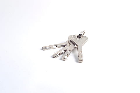 keys, silver, security, metal, lock, steel, door, house, business, access, white, safety, property, metallic, unlock, home, new, success, 3d, secret, secure, solution, privacy, apartment, ring, protect, close, safe, shine, studio shot, white background, still life, copy space, indoors, no people, equipment, cut out, close-up, group of objects, key, high angle view, key ring, work tool, single object, shape, construction industry, silver colored, spanner, 4K, CC0, public domain, royalty free