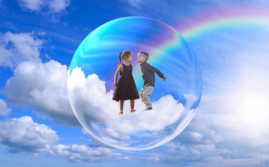 Junge, Mädchen, klar, Bommel, Wolken, Himmel, blauer Himmel, Kumuluswolken, Stimmung, Sommertag, Wolken bilden sich, Kinder, Profil, Person, Mensch, Wunder, aussehen, Lächeln, Augen, glücklich, Porträt, wunderschönen, jung, Freude, blond, Lachen, ziemlich, weiblich, Märchen, Elf, zaubern, Zauber, romantisch, Mystik, Kuss, Kuss Liebe, Liebe, liebend, Kinder lieben, erster Kuss, mystisch, Astronomie, Platz, sternenklarer Himmel, Star, Atmosphäre, Geist Raum, alles, Unendlichkeit, Illusion, unendlich, Fantasie, Science-Fiction, Schaffung, Gott, Göttlichkeit, Entstehung, Fotomontage, abstrakt, Urknall, Weltuniversum, menschliche Vorstellungskraft, Menschenkosmos, Mann Illusion, Regenbogen, bewölkter Himmel, weiße Wolken, Seifenblase, wolke - himmel, Natur, Erwachsene, in voller Länge, Zusammengehörigkeit, in der Luft, zwei Menschen, Glück, Menschen, Blau, Frau, mehrfarbig, Blase, junger Erwachsener, Bewegung, Freiheit, draußen, digitaler Verbund, 1080P