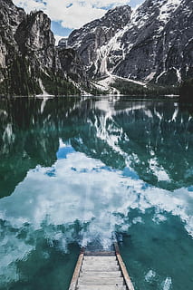 gris, moll del vaixell, cos, aigua, banff, nacional, parc, Canadà, núvol, pedra, rock, arbre, llac, reflexió, escenics - natura, tranquil·litat, bellesa a la natura, dia, escena tranquil·la, muntanya, naturalesa, escena no urbana, cap gent, idíl·lic, material de fusta, remot, a l'aire lliure, destinacions de viatge, Serra, color turquesa, 1080P, CC0, domini públic, lliure de regalies