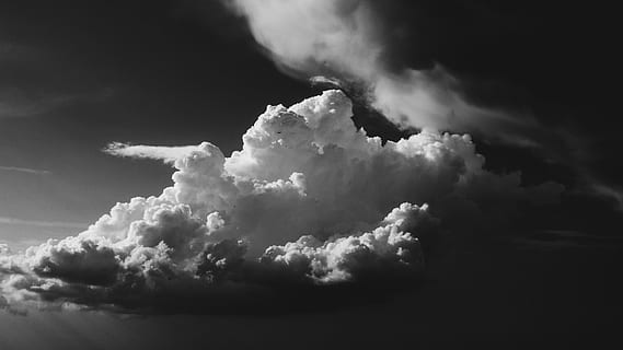 szürkeárnyalatos fényképezés, felhők, sötét, ég, természet, fekete és fehér, időjárás, felhő - ég, cloudscape, háttérrel, felhős, szabadban, vihar, nem ember, szépség a természetben, környezet, viharfelhő, festmények - természet, drámai ég, zivatar, tér, bolyhos, nap, baljóslatú, hatalom a természetben, 5K, CC0, közkincs, jogdíjmentes