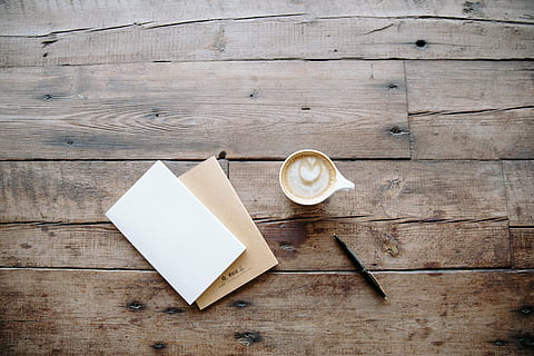 flat, lay, photography, notes, placed, cup, latte, black, click, pen, beside, brown, white, papers, notepad, notebook, journal, writing, cafe, coffee, cappuccino, wood, wood - material, copy space, studio shot, no people, directly above, indoors, day, close-up, quality, freshness, still life, table, food and drink, drink, refreshment, coffee - drink, high angle view, frothy drink, food, coffee cup, froth art, mug, non-alcoholic beverage, 5K, CC0, public domain, royalty free