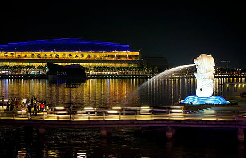 merlion singapore, timpul zilei, clădiri, Merlion, Singapur, noapte, Fântână, loc faimos, arhitectură, iluminat, apă, statuie, oraș, scenă urbană, destinații de călătorie, reflecţie, expunere lungă, mișcare încețoșată, construită, exteriorul clădirii, călătorie, mişcare, turism, natură, arta culturii și divertismentului, oameni, oameni apropiați, lac, 1080P, CC0, domeniu public, fără drepturi de autor