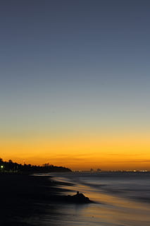 cos, aigua, taronja, posta de sol, cuba, sol, cel, escenics - natura, bellesa a la natura, tranquil·litat, escena tranquil·la, color taronja, còpia espai, naturalesa, cel clar, mar, cap gent, idíl·lic, silueta, escena no urbana, terra, platja, a l'aire lliure, 4K, CC0, domini públic, lliure de regalies